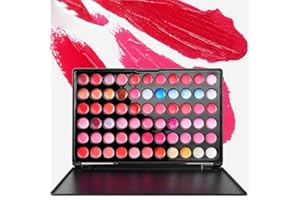 Pure Vie® 66 Colores Brillo de Labios Paleta de Maquillaje Cosmética - Perfecto para Sso Profesional y Diario