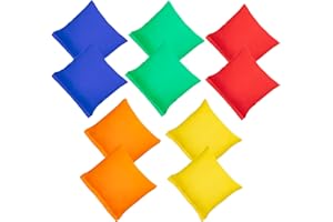 AIDERLOT 10 Pieces Bean Bags,4x4 inch Colorful Bean Bags for Kids Throwing, Mini Cornhole for Tossing Sports Outdoor Family Games Kids Toys Hand Toss Games Boys Girls Party Games