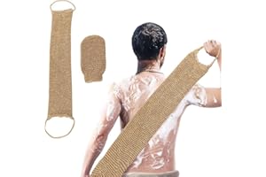 QOCUILC Guanto Esfoliante Iuta Guanto Scrub Corpo Spazzola Schiena Guanto Esfoliante Fibra Naturale Accessori Doccia Lavaggio Corpo Guanti Scrub Esfoliazione Pelle Morbida