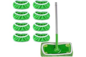JEBBLAS Reusable Mop Pads Washable Mop Refills Compatible with Flash Speedmop, Microfiber Replaments Mop Pads,Dry Or Wet Use, Machine Washable, Pack of 4 (Mop is Not Included)