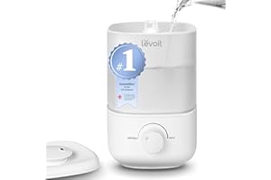 LEVOIT Humidifier for Bedroom, Ultra-Quiet 23dB, Easy to Fill & Clean, Cool Mist Air Humidifier for Home, Baby Nursery & Plants with 360° Rotation Nozzle, Auto Shut-off and Top Fill, Up to 25H