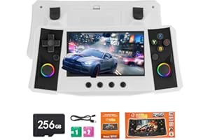 VELPAX Handheld Game Console, 40,000 Games in 1, 4.5-Inch IPS Screen Retro Gaming Console,40000 Classic Games, 4000mAh,20＋Mainstream Emulator,Built-in 256G TF Card（White）