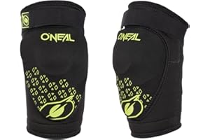 O'NEAL BMX VTT Downhill | IPX® - Protection contre les chocs en polyuréthane, construction légère, matériau résistant à l'abrasion | Dirt Knee Guard Youth V.23 | Noir jaune fluo | S-M