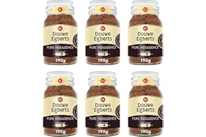 Douwe Egberts Pure Indulgence Dark Roast Instant Coffee 190g (Pack of 6 Jars, Total 1.14kg)