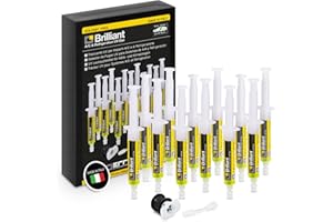 Errecom Brilliant, 12 x 7,5 ml Barwnik Fluorescencyjny UV do wykrywania Wycieków Czynnika Chłodniczego w klimatyzacji w pojazdach, w zestawie adapter R134a