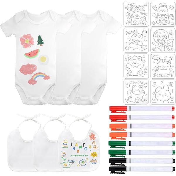 Lot De 8 Bavoirs Pour Bébé Imperméables - Manches Longues - Monsieur