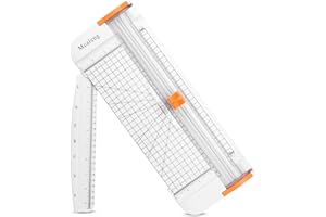‎MEAFENG Papierschneider, 12 Zoll A4 Papierschneider, Schneidemaschine Papier mit Seitenlineal Schneidegerät und Automatischer, Papierschneidemaschine für Papier, Fotos, Handwerksprojekt, Weiß