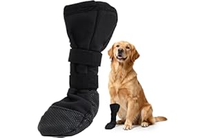 CHONGQILAO Scarpe per Cani per Zampe Ferite, Calze di Protezione e Recupero per Cani, Stivali per Cani Impermeabili, Stivali per Cani Paw Protector Calzini Antiscivolo per Cani, Rcarpette Cane Traspiranti