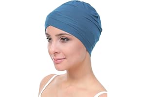 DERESINA HEADWEAR Deresina Modelo W Gorra Delantera de Algodón y Bambú para Pérdida de Cabello, Quimioterapia