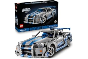 LEGO Technic Samochód Nissan Skyline GT-R (R34) z filmu Za szybcy, za wściekli, zestaw klocków dla dorosłych, model kolekcjonerski, pomysł na prezent dla mężczyzny i kobiety, dla męża i żony 42210