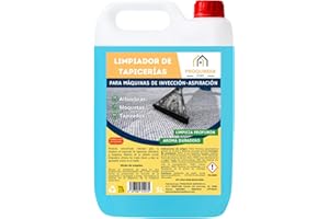 PROQUIMAR Limpiador de Tapicerías para Máquinas de Inyección – Calidad Profesional – Elimina Manchas y Olores en Tapicerías, Sofás y Alfombras – Garrafa 5L