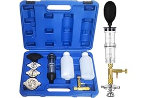 ENNJING 9 PCS Head Gasket Tester Kit,Combustion Leak Tester Kit,CO2 Leak Detector with Box,Engine Block LeaksTestor, for Cars Trucks Road Tractors Excavators