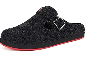 Sisttke Pantofole Donna Uomo Ciabatte in Feltro Unisex Slippers Invernali Chiuse con Plantare Intercambiabile