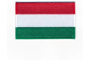 HEGIBAER 40 x 25 mm Hungary Budapest Flag Debrecen Flag Sew-On Badge/Iron-On Patch 0920 A