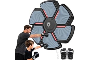 IERAKOR Macchina da Boxe Musicale, 2025 Nuovo Music Boxing Machine con Guanti da Boxe, Supporta Bluetooth, 9 velocità e 9 modalità, Luci Colorate, Conteggio Intelligente, per Bambini e Adulti