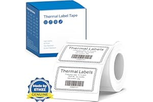 ETIKEZ Thermal Label for PM260 Printer, 1.57'' x 1.18'' (40x30mm) Thermal Tape, Waterproof, Multi-Purpose Label, 1 Roll of 230 Self-Adhesive Thermal Paper (White)