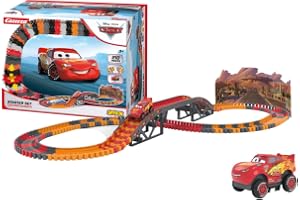 Carrera Strax Disney Pixar bilar startset | byggsats med Lightning McQueen & 210 delar | flexibelt sticksystem