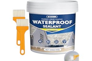 WYCOON 1 KG Transparentes Wasserdichtes Beschichtungsmittel, Wasserdichte Isolier-Dichtstoff-Emulsion, Wasserdicht Dichtmasse, Invisible Waterproof Agent für Badezimmer, Fliesen, Dach,Wände Anti-Leckage