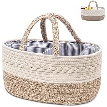 2 Paniers De Rangement En Corde Tressée - Coton Naturel, 20x15x12 Cm, Pour Salle De Bain, Jouets, Cosmétiques