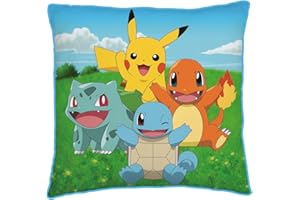HALANTEX Kissen Kinderkissen 40x40 Pokemon Pikachu