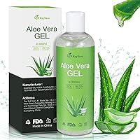 Aloe Vera Gel 300ml MayBeau Bio Aloe Vera Creme für Trockene Strapazierte Haut & Sonnenbrand Natürliche…