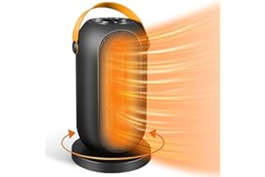 AUIFFER Heizlüfter, Keramik Heizlüfter mit Überhitzungsschutz, Heizlüfter Energiesparend, 3 Modi, 70°Oscillating, Tragbare Heater für Schlafzimmer, Haus, Büro