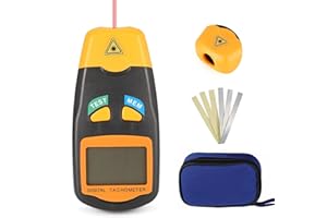 Tachometer Laser RPM Speed Meter, Kethvoz Digital Drehzahlmesser KFZ Drehzahlmessgerät Measure Drehzahl 2,5 RPM-99,999 RPM für Motorsäge Rasenmäher Motor Dieselmotor