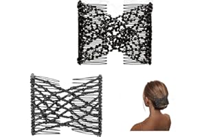 RMEET Perłowe grzebienie do włosów, 2 szt. elastyczne spinki do włosów kryształowe koraliki slajdy spinka do włosów dla kobiet rozciągliwe włosy grzebienie akcesoria do włosów