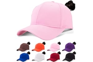 FCHUI Womens Ponytail Baseball Cap Quick Drying High Messy Bun Ponycap Trucker Hats Outdoor Sports Hat with Ponytail Hole Adjustable Travel Summer Hat