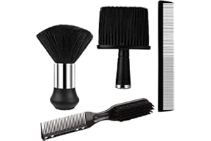 BDBFPAN 4 Stück Friseurbürste, Friseur Bürste, Nackenpinsel Set, Friseur Pinsel, Friseur Zubehör, Haarpinsel Friseur, Soft Friseur Haarpinsel, ür Friseursalon Haarreinigung, Staubentfernung usw