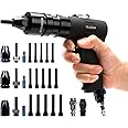 TOJIZEN Pneumatic Rivet Nut Gun Kit - 1/4, 5/16 & 3/8 inch Gun Heads - Air Powered Rivet Nut Tool Set for Rivnut, Threaded Insert, and More - Professional Air Riveter and Riv Nut Tool