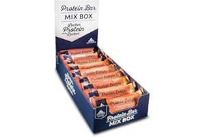 ‎MULTIPOWER Multipower Protein Delight Mix Box, 18 x 35 g Protein Riegel Box (630 g) - Leckerer Energieriegel - 3 Geschmacksrichtungen