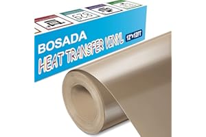 BOSADA Plotterfolie Textil PU Heat Transfer Vinyl 30.5x366cm Flexfolie für T-Shirt Kleidung, Logo, Hut, Stoff (Kaffeebraun)