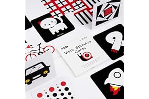 Beiens Tarjetas Flashcards Bebés, Juguetes de Desarrollo de Cerebros Recién Nacidos, Tarjetas de Actividad de Aprendizaje de Estimulación Visual, 20 PCS 40 Páginas Infantos Educativos Regalo