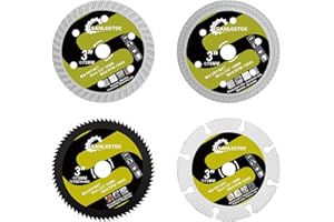 Diamant Trennscheibe 75mm Fliesen Trennscheibe/Holz Trennscheibe/Beton Trennscheibe/Schnellstahl Trennscheibe Porzellan Keramik Platten Weichmetall Kunststoff Laube 10mm Winkelschleifer SANLEETEK