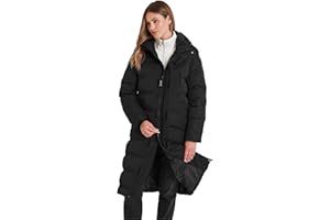 TOG24 Glaston Womens Heat Sealed Baffle Jacket & Puffer Coat Long-Length Water-Repellent Coating (DWR) Adjustable Toggles On Hood & Waist For Flattering Fit