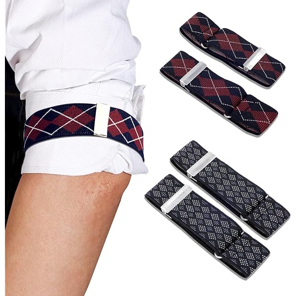0XBIT - Reggimaniche Regolabili Antiscivolo, 2 Pezzi Neri, Per Camicie Uomo E Donna, Anche Per Pantaloni - 4