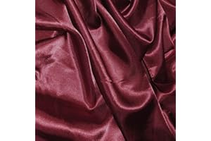 Satin Fabric 60 Inch Wide - Luxurious Silk Like Touch, Perfect for Dressmaking, Lining & Drapes, Available in Red, White, Gold, Pink & More, Sold by The Metre by CRAFT Queen LTD (Burgundy, 1m)
