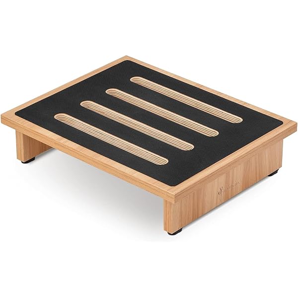 Alzata Mezzo Gradino Antiscivolo 43x33x9 Cm – Portata 400 Libbre, Con 10 Piedini In Gomma, Per Auto, Letto, Camper E Vasca