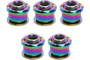 Be In Your Mind Lot de 5 boulons de plateau M8 en acier pour vélo de route, VTT, BMX, VTT, multicolore