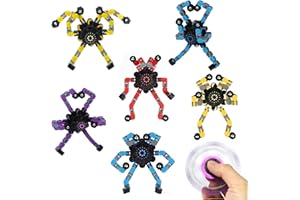 DILABNDA 8PCS Robot Fidget Spinner Spielzeug für Kinder Erwachsene, DIY Deformation Chain Transformator Mechanische Fingertip Spielzeug, Neuheit Gyro Geschenke für Klassenzimmer Geburtstagsfeier