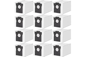 MSDAOS 12 pezzi Sacchetti di Ricambio, Compatibile con Dreame X50 X40 X30 L50 L40 Ultra/ L10S Pro Ultra/ L10S Ultra Gen 2/ L10S Plus/ D10 Plus Gen 2/ Mova E30 V50 Ultra P50 Pro Ultra, Capacità di 3.2L