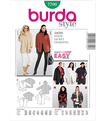 Patrón De Costura Para Chaquetas McCall's M8011 Para Señoras - Tallas