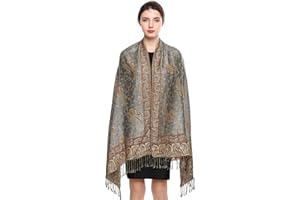 EASE LEAP Women Pashmina Shawls and Wraps Winter Reversible Paisley Hijab Ladies Scarves
