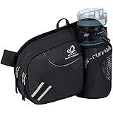 Waterfly Marsupio Trekking con Portaborraccia Marsupio Sportivo Uomo Donna per Escursionismo, Corsa, Ciclismo e Arrampicata (
