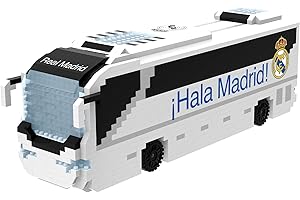 FOCO Jouet de construction de football Real Madrid CF BRXLZ Bus de l’équipe sous licence officielle