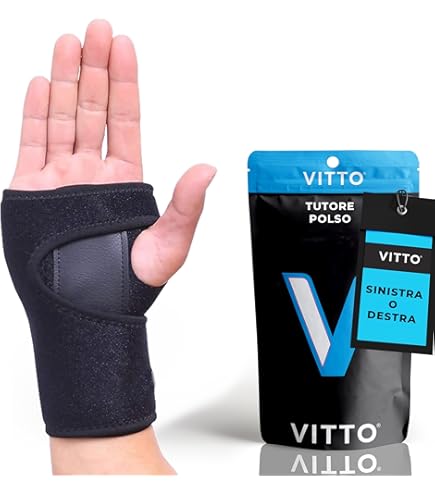 NEOtech Care - Supporto per palmo della mano - fessura per pollice - fascia di compressione regolabile - tessuto elastico e traspirante - per sport, bowling, boxe (Grigio, M, 1 Paio