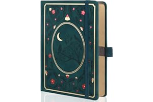 TIEFOSSI Carnets à pois, carnets à pois à couverture rigide A5 pour femmes qui écrivent, papier épais 160 g/m², 190 pages numérotées, pour l'organisation d'un agenda