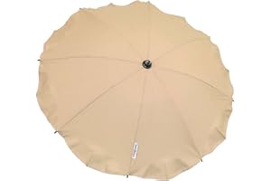 BABYMAM BABY SUN UMBRELLA PARASOL BABY PRAM PUSHCHAIR BUGGY CANOPY PROTECT FROM SUN/RAIN (Cafe Latte)