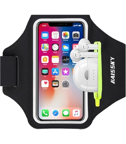 Fascia Braccio Sportiva Per IPhone Pro Max/Plus - Taglia 6.7", Anti-Sudore, Neon | Per Corsa, Palestra, Fitness E Allenamento - Foto 8